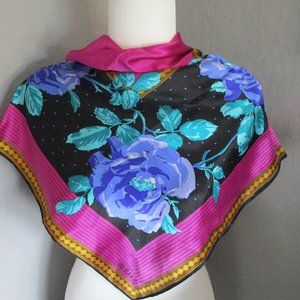 1970's blue rose scarf